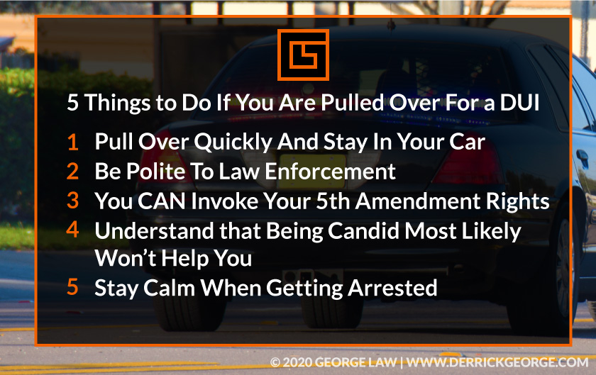 text- 5 things to do if you are pulled over for DUI