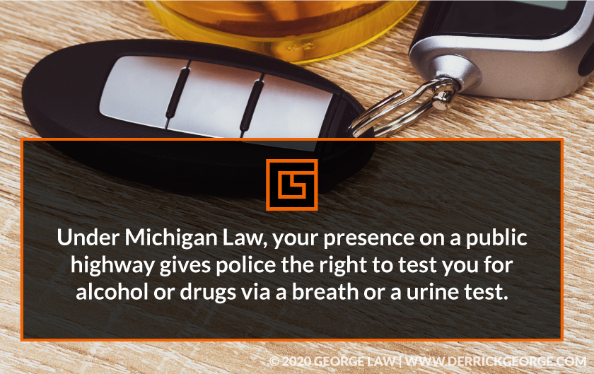 key fob with text- Under Michigan law, your presence on a ...