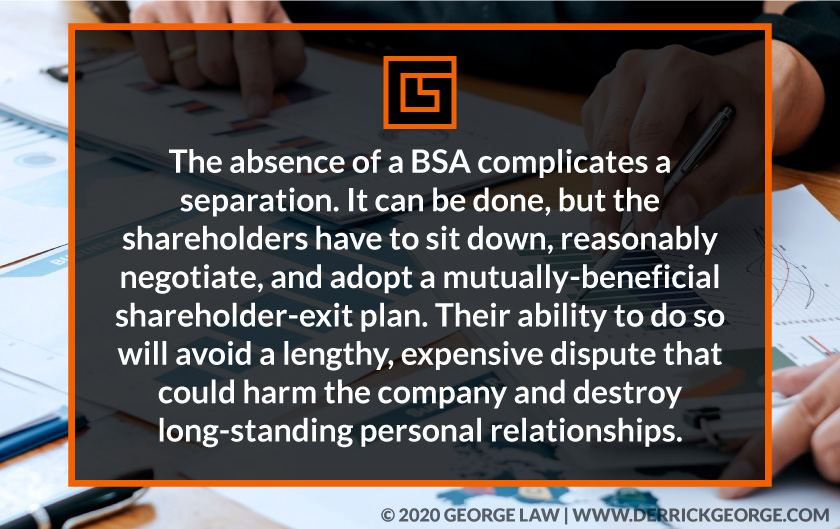 Callout 2 text The absence of a BSA complicates a separation. 