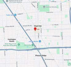 Map for Royal Oak office