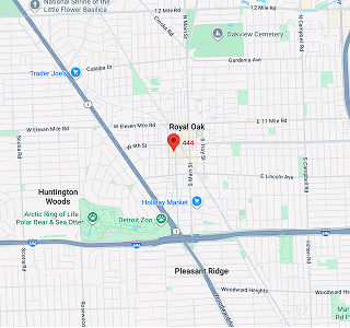 Map for Royal Oak office