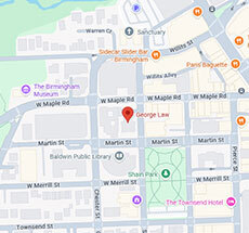 Map for Birmingham office